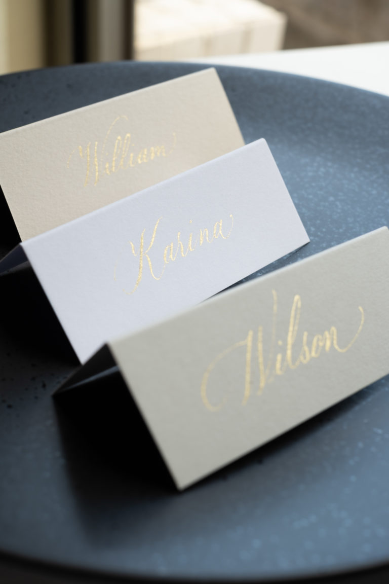 folded place card