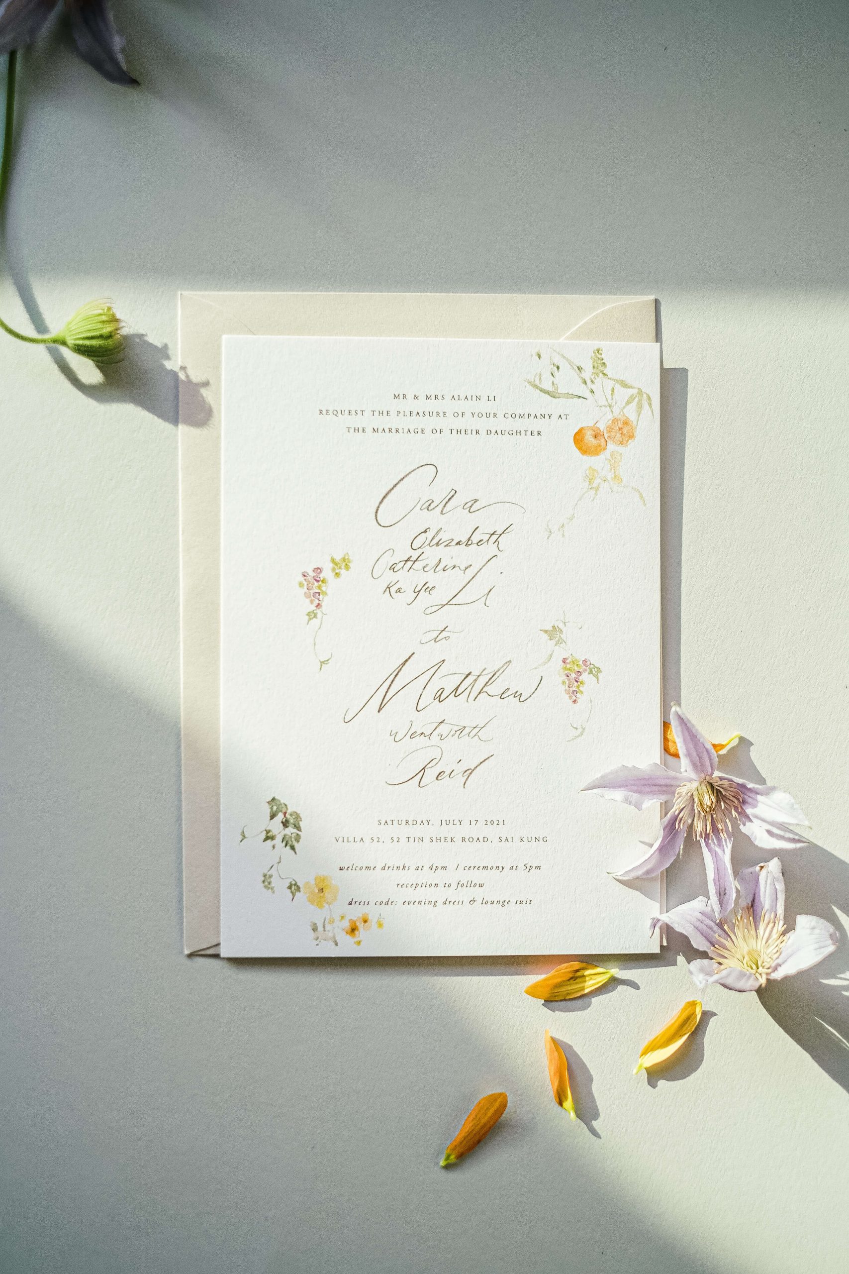 Citrus watercolor invitation for Cara & Matt-3746 (1)