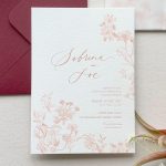 02 Letterpress Floral Invitation