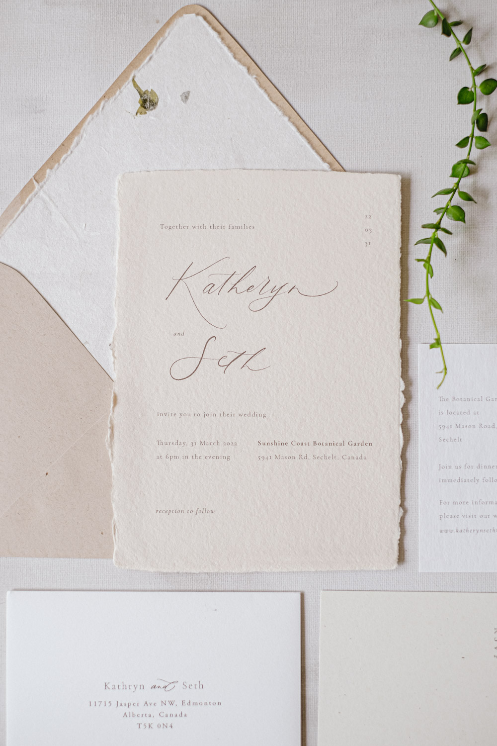 06 Handmade Paper Invitation