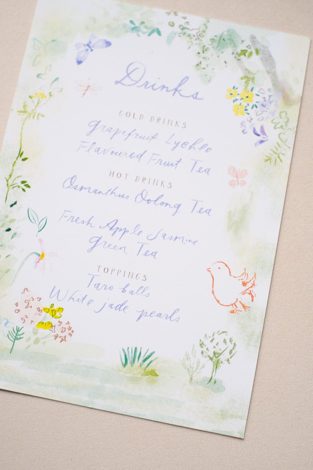 Drinks Menu
