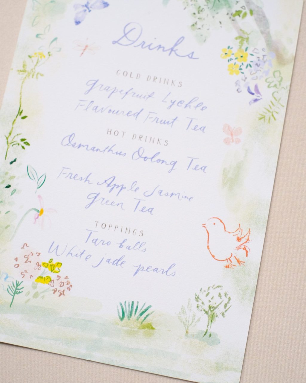 Drinks Menu