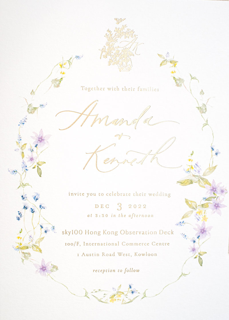 05 Lilac Florals Invitation