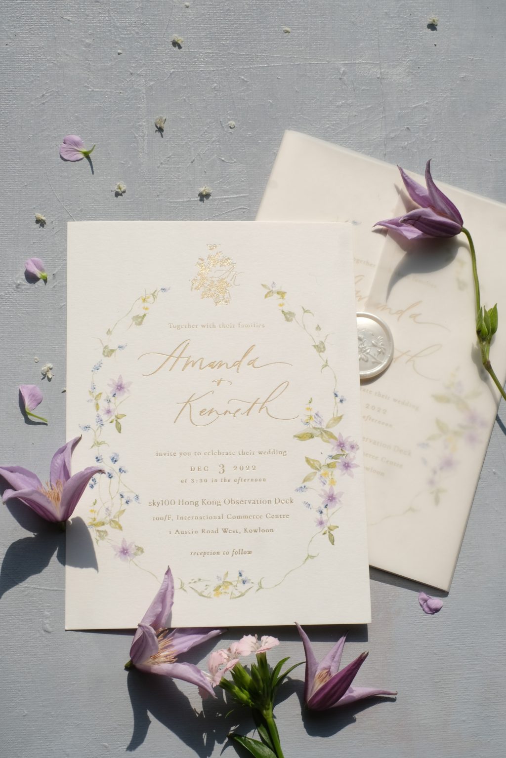 05 Lilac Florals Invitation