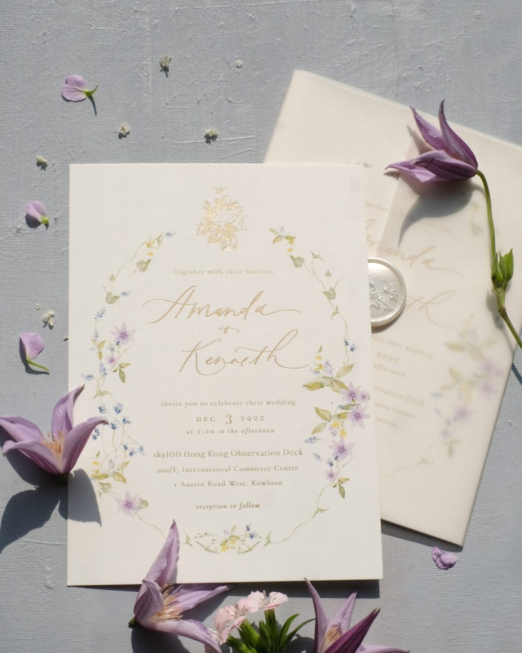 05 Lilac Florals Invitation