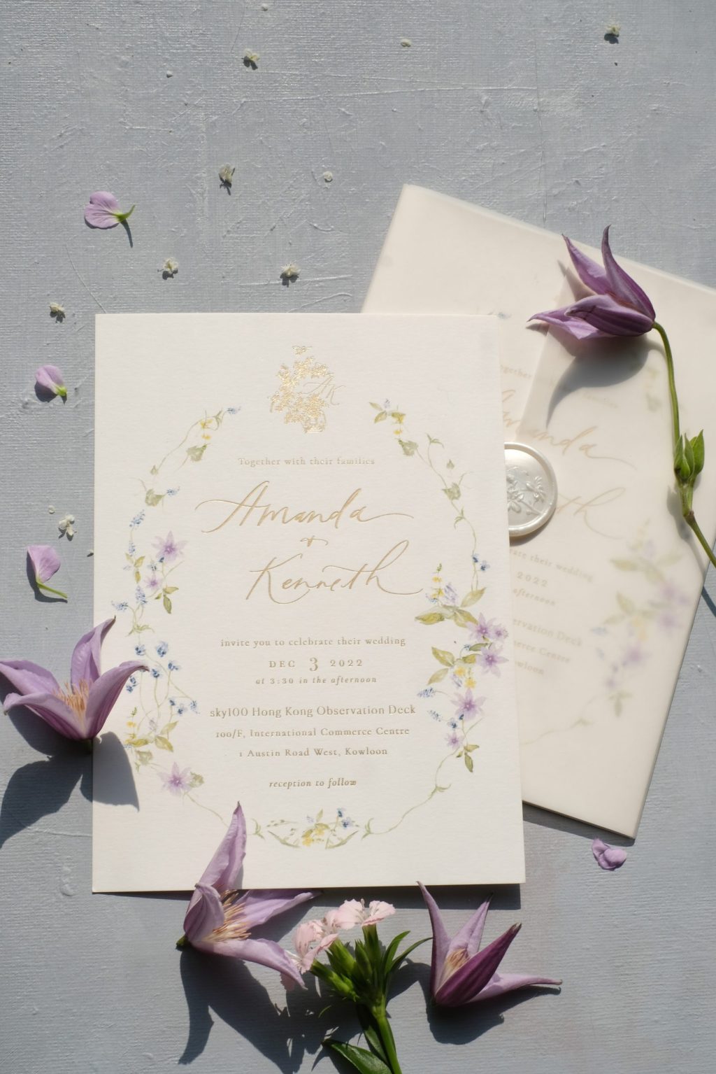 05 Lilac Florals Invitation