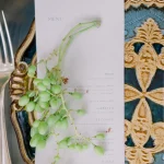Long Card Wedding Menu – Minimal